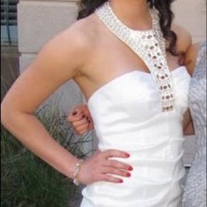 White long formal dress